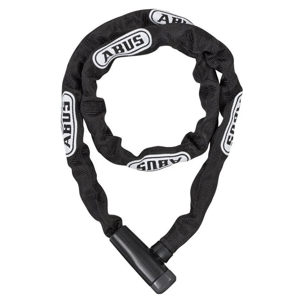 ABUS Kettenschloss 5805K/110, 5mm Vierkantkette, 2 Schlüssel, schwarz/weiß