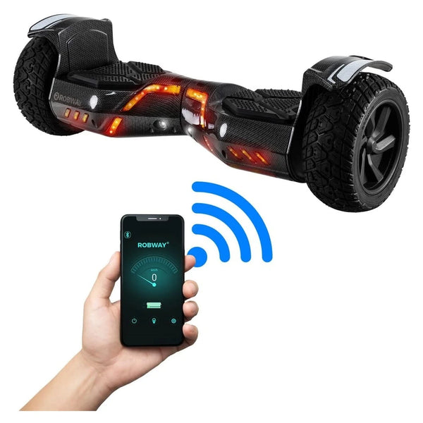 ROBWAY X2 Hoverboard, 8.5 Zoll, Carbon, 15 km/h, Bluetooth